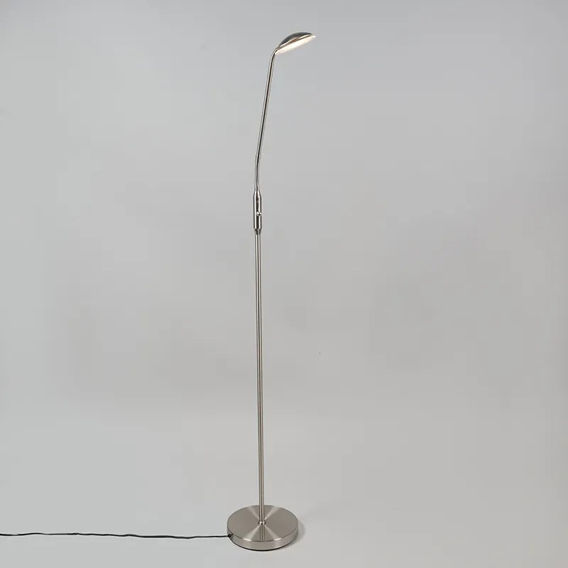 Nowoczesna lampa podłogowa ze stali z wbudowanym LED - Eva Nowoczesny Oswietlenie wewnetrzne