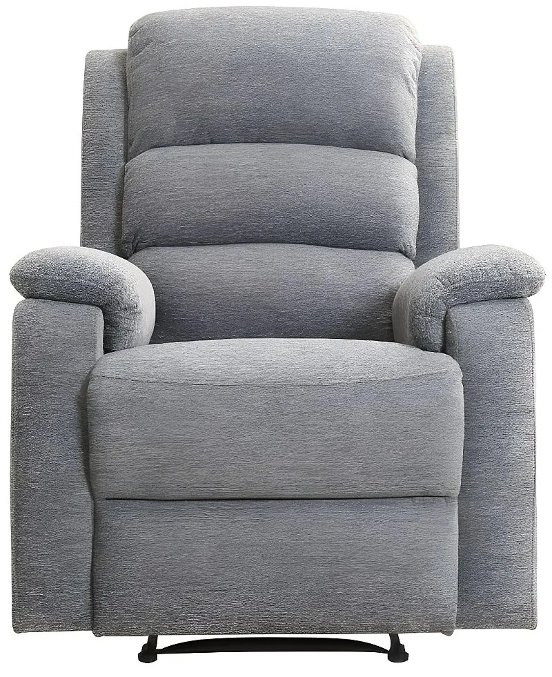 Fotel z elektryczną funkcją relax z tkaniny NEVERS - Kolor szary