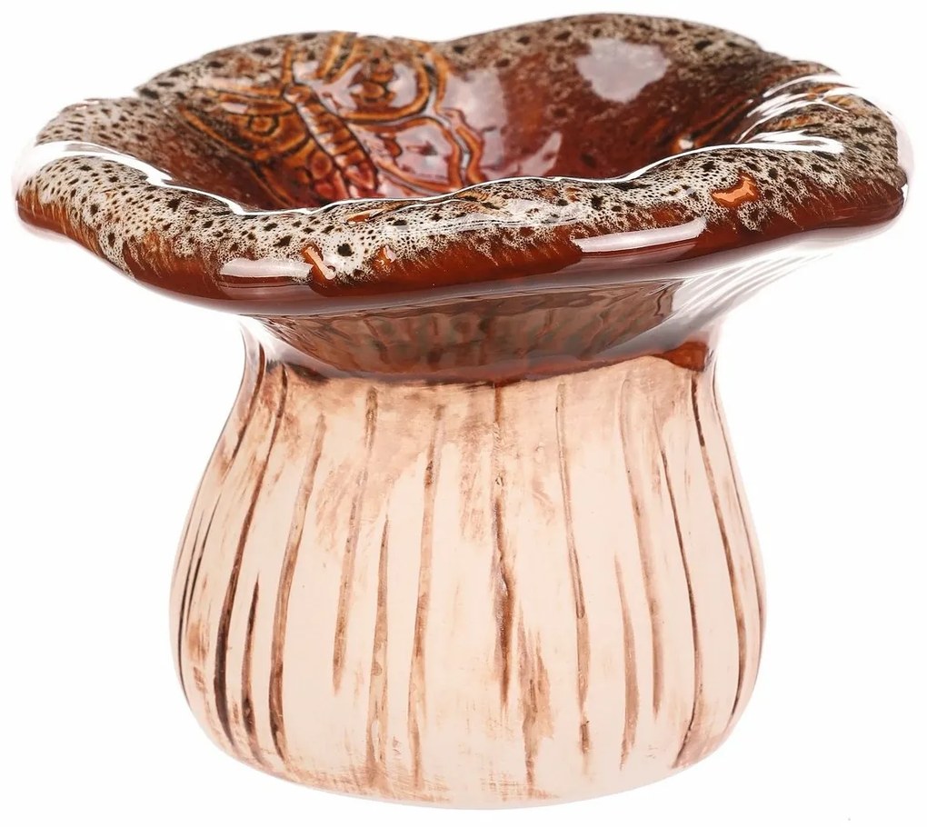 Ceramiczna miseczka do picia Grzyb, 17 x 12 x 17cm, ceramika