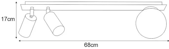 Nowoczesna czarna lampa sufitowa - S896-Rahim