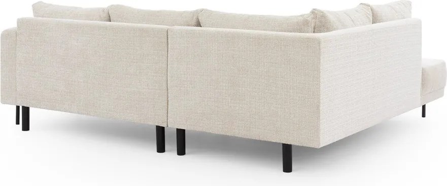 Beżowy narożnik z tkaniny szenilowej (lewostronny/w kształcie litery L) Mauris – Ropez