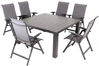 PRATO YELMO ALU - aluminiowy zestaw ogrodowy 6+1
