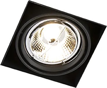 Zestaw 6 podtynkowych reflektorów czarnych GU10 AR70 bez obramowania - Oneon