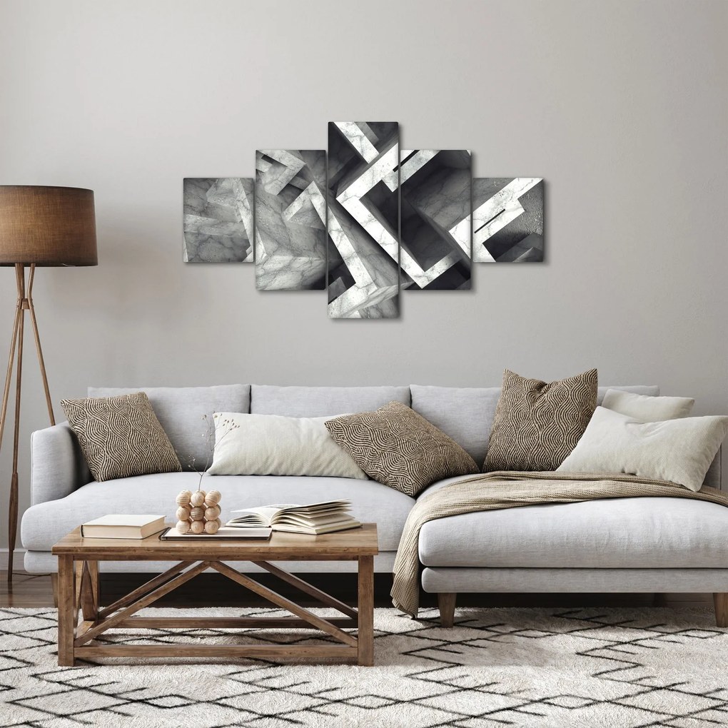 Abstrakcyjny obraz kostek (125x70 cm)