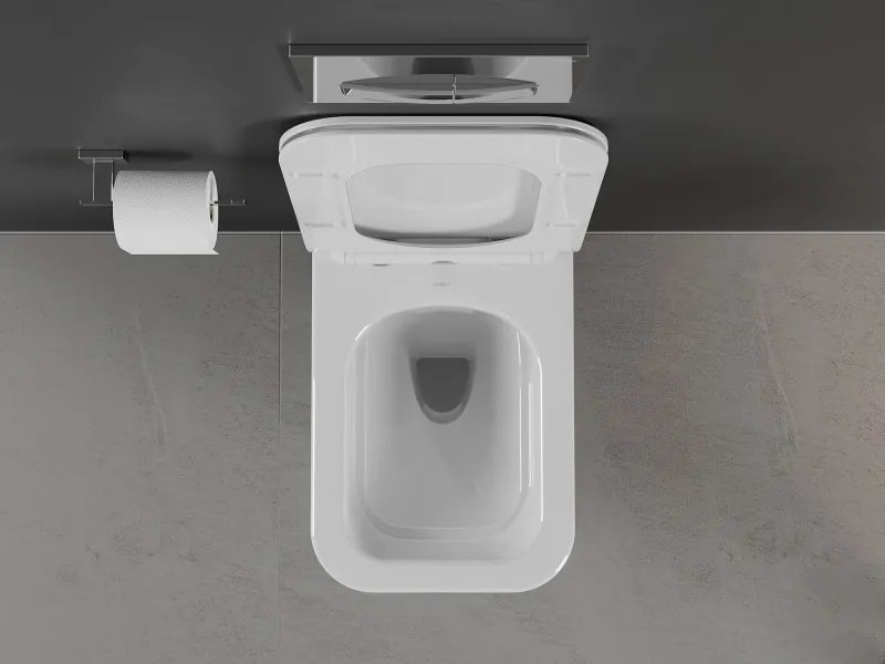 Mexen Cube miska wc Rimless z deską wolnoopadającą slim, duroplast, biała połysk - 30924000