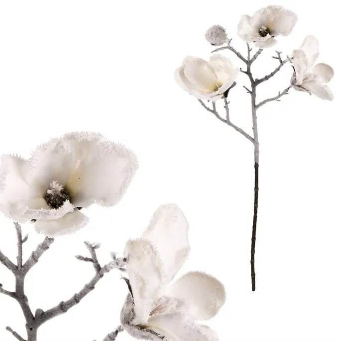 Zestaw kwiatów Magnolia, 2 szt., białe z opadem śniegu