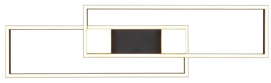 Czarno-biała lampa sufitowa LED ze zdalnym sterowaniem i ściemniaczem 28x100 cm Albany – Trio
