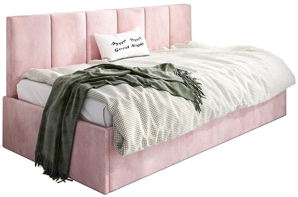 Różowe młodzieżowe łóżko sofa Golones 7X - 4 rozmiary