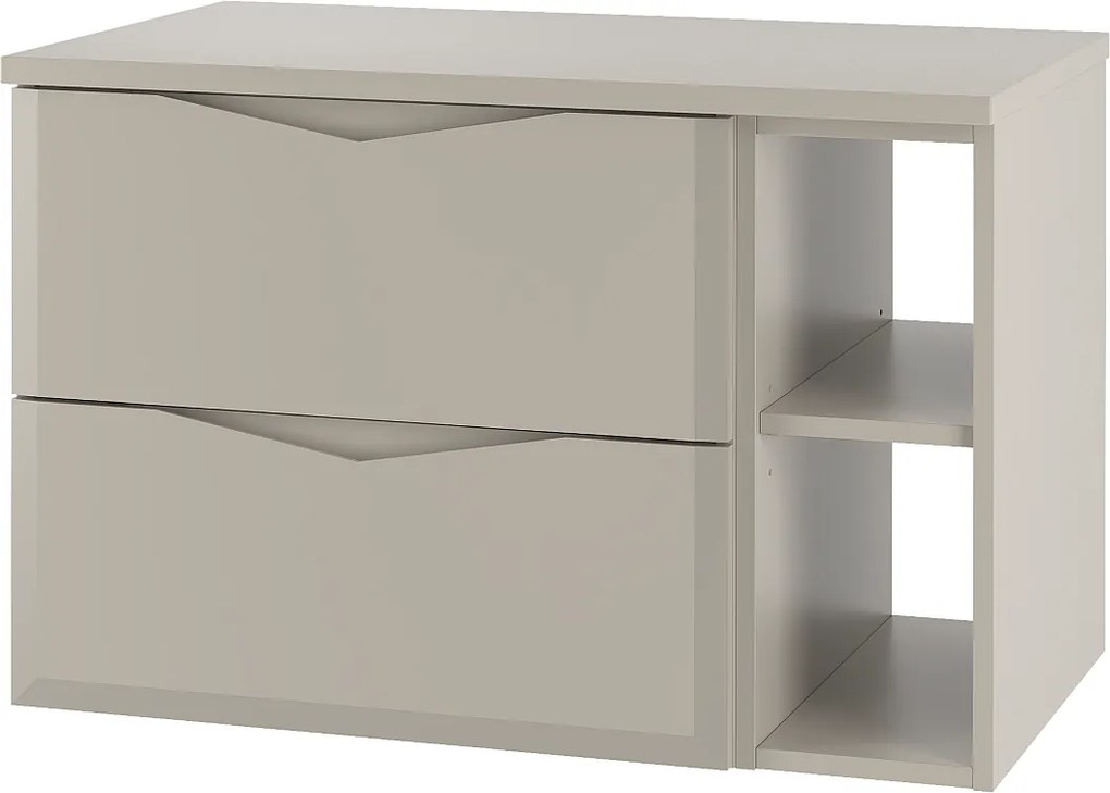 Kaszmirowy Zestaw Łazienkowy 80cm Szafka z Blatem Regał Delica