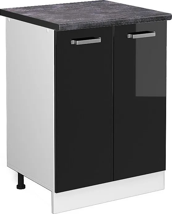 Szafki kuchenne czarny wysoki połysk 60x60x81.6 r-line