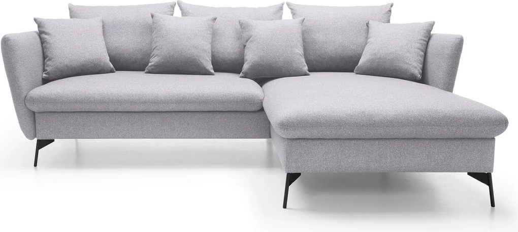 Masseno Narożnik FERRO z funkcją spania i pojemnikiem na pościel Narozniki L, Rozkładana sofa - Szary, SOLID 89