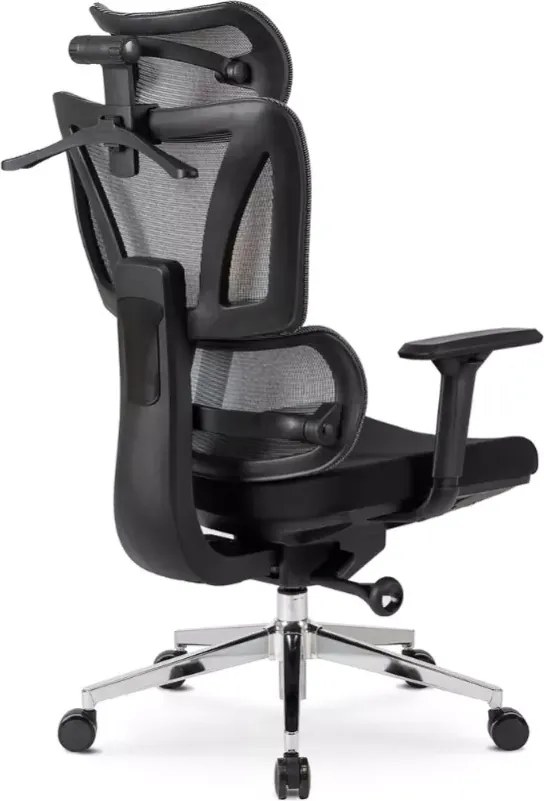 Ergonomiczny fotel biurkowy Trus z regulowanym zagłówkiem i wysuwanym podnóżkiem – idealne połączenie komfortu i funkcjonalności