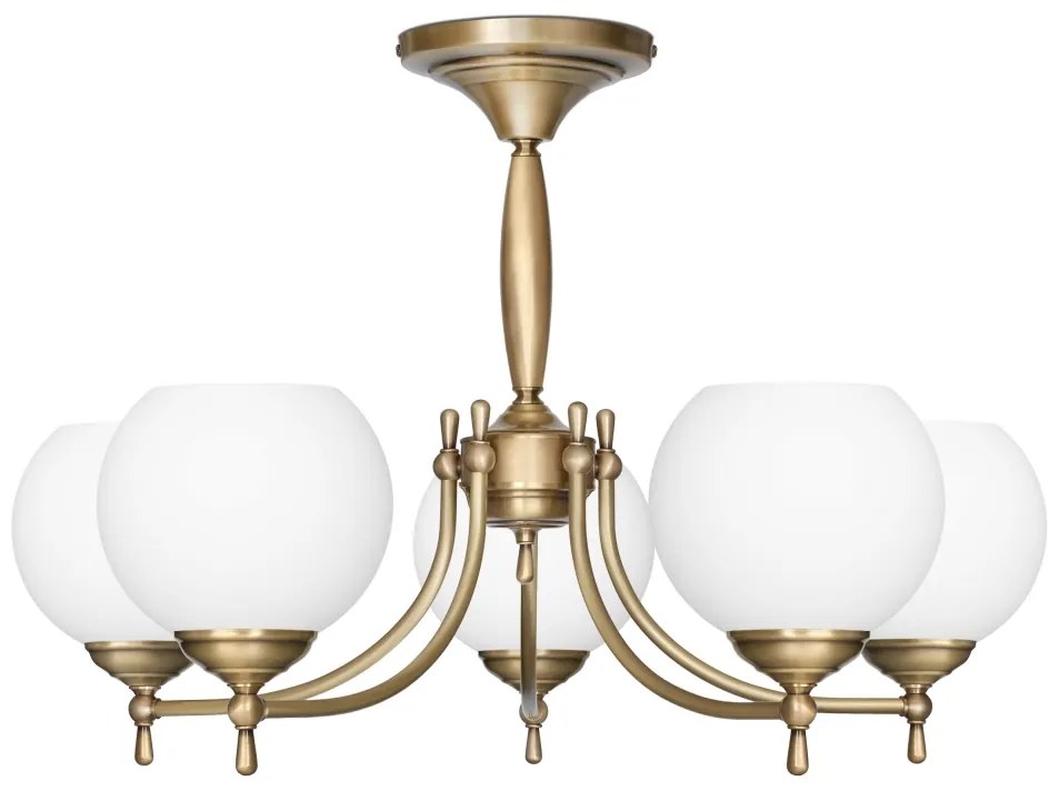 Niski żyrandol w kolorze starego złota QC-S5AK