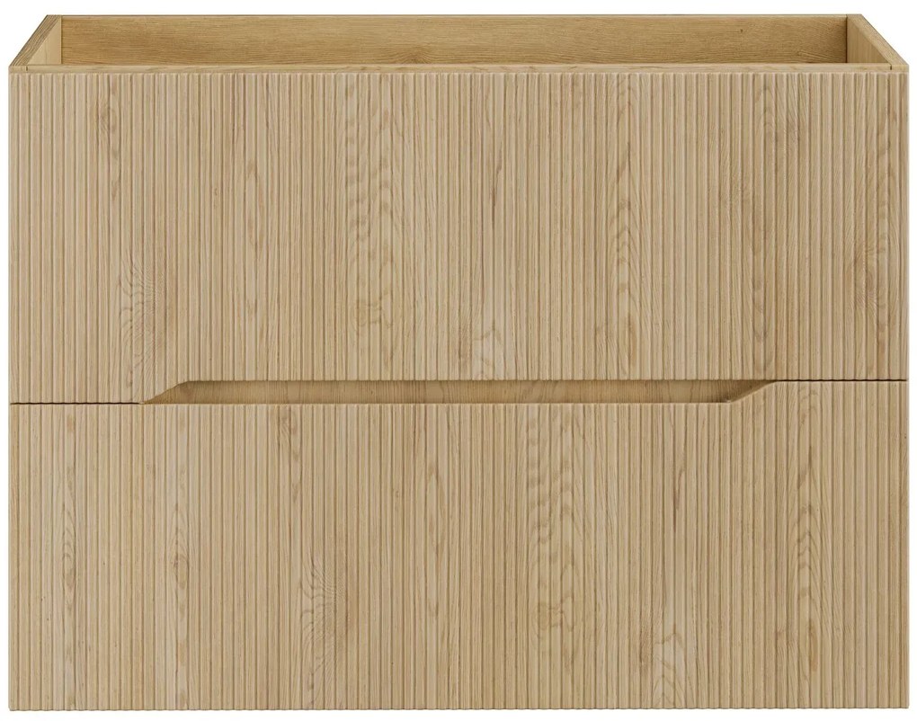 Szafka pod umywalkę nablatową NORDIC CREMONA 2S 80cm dąb cremona z blatem COMAD