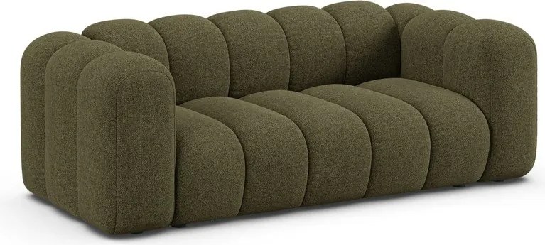 Zielona sofa z tkaniny szenilowej 200 cm Lupine – Micadoni