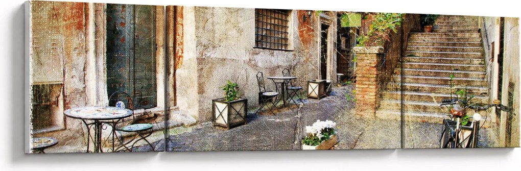 Obraz - Stare ulice Rzymu (170x50 cm)
