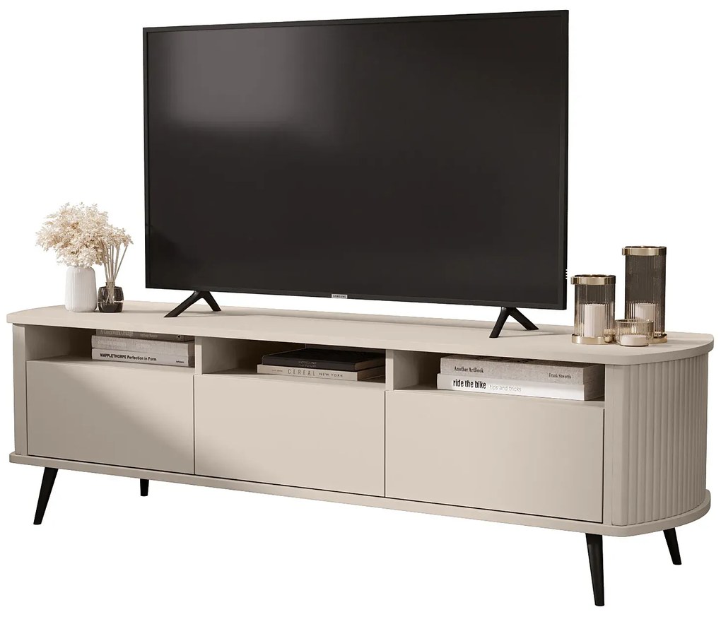 Kaszmirowa stojąca szafka RTV z półkami L9-G81