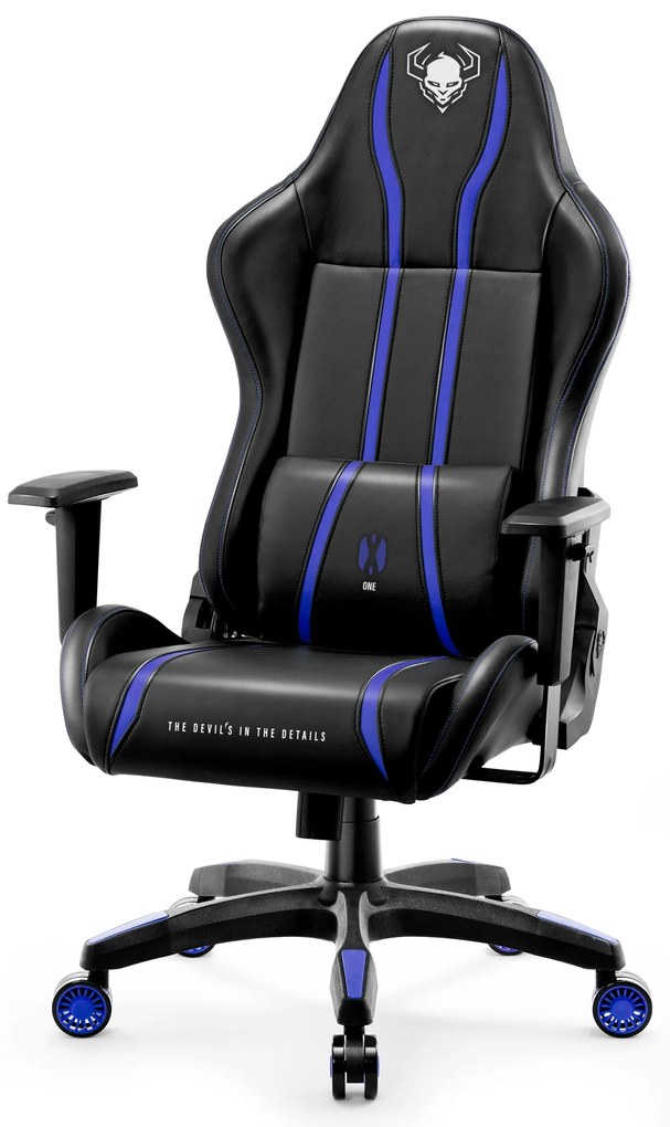 Fotel gamingowy Diablo X-One 2.0 Normal Size, czarno-niebieski