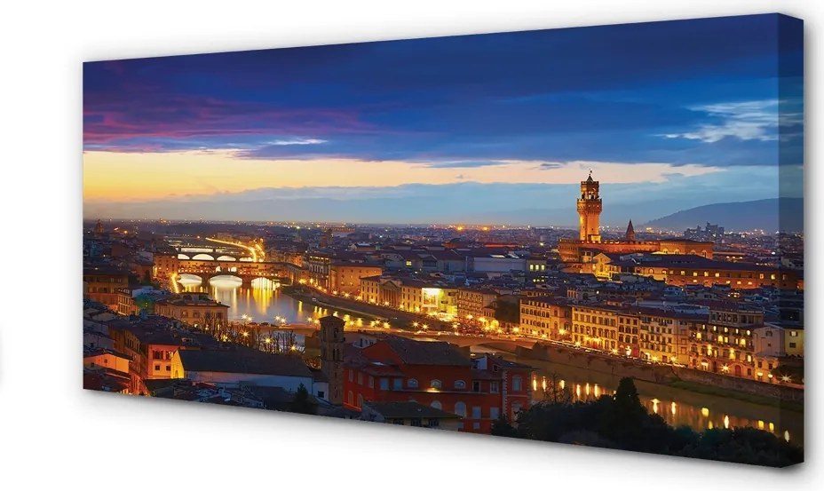 Duży obraz na płótnie Światła Nocnych Mostów