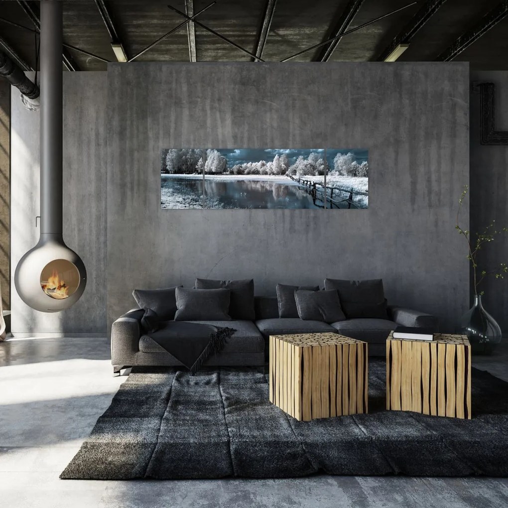 Obraz - Zamarznięty krajobraz (170x50 cm)