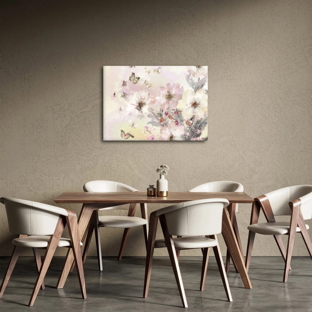 Obraz - Kwiaty malarstwo (70x50 cm)