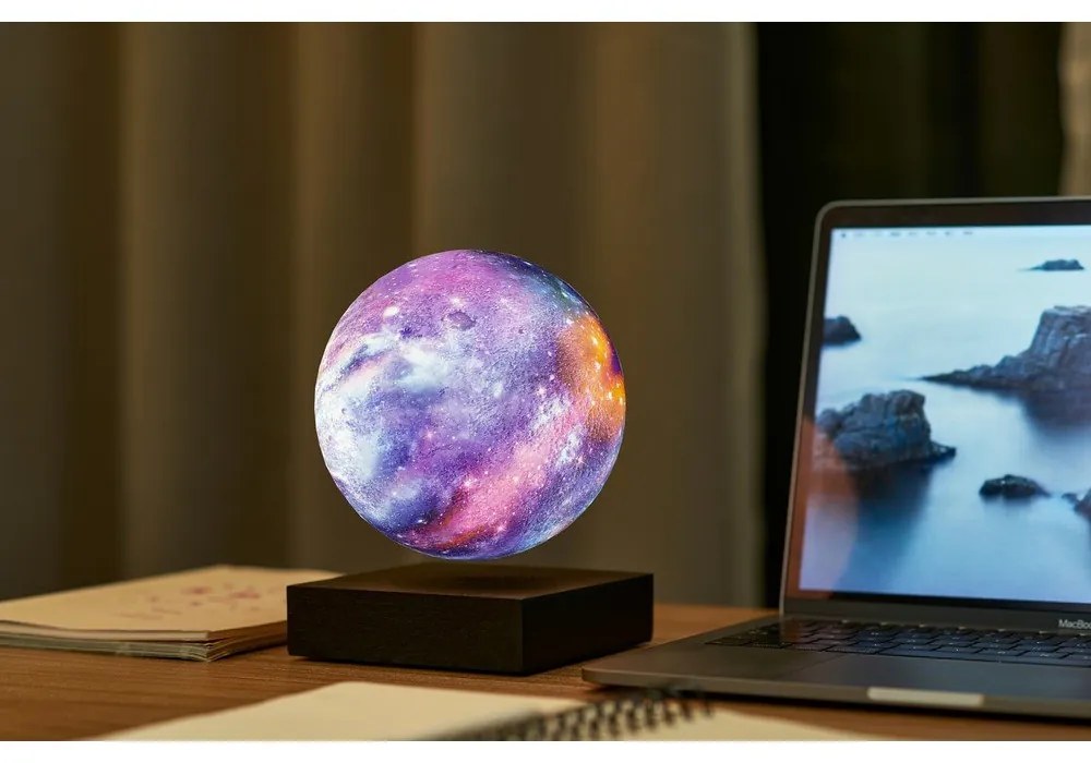 Czarna dekoracja świetlna do kontaktu ø 12 cm Galaxy – Gingko