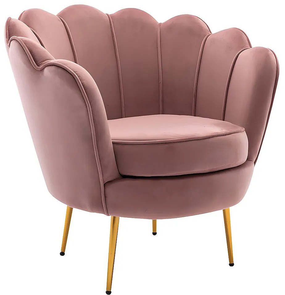 Fotel DANDELION z weluru - Kolor różowy marki Pascal Morabito