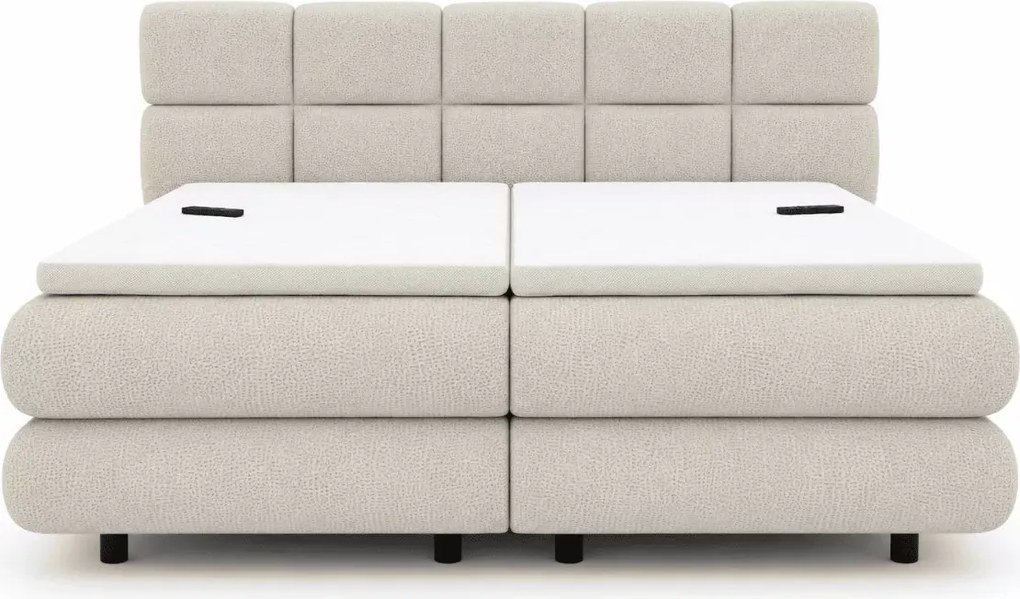 Foggia - łóżko do sypialni boxspring z elektryczną regulacją pozycji spania i materacem 7-strefowym