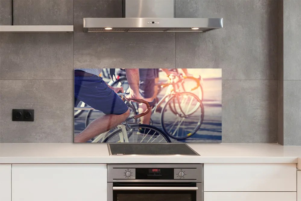 Szklany Panel Grupa Rowerzystów