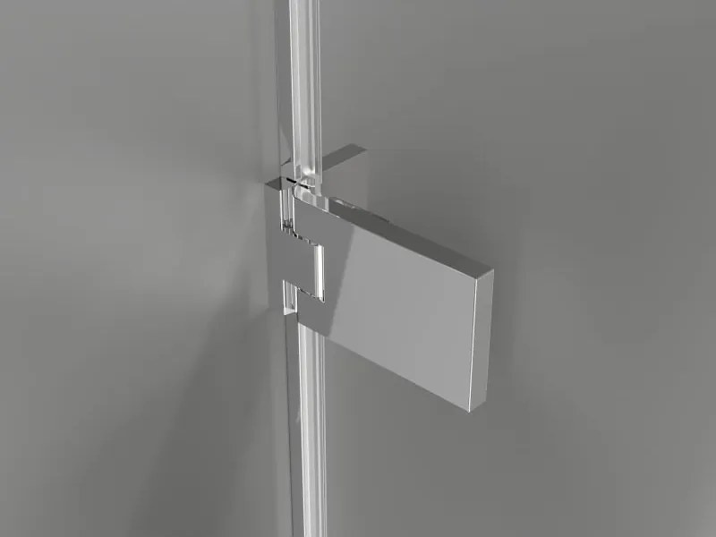 Mexen Lunar-F drzwi prysznicowe składane lewe 65 cm, transparent, chrom - 836-065-000-01-00-L