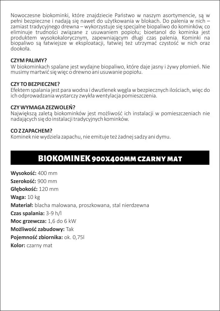 Komoda FLY 160 czarny połysk/czarny mat z biokominkiem ASM Meble