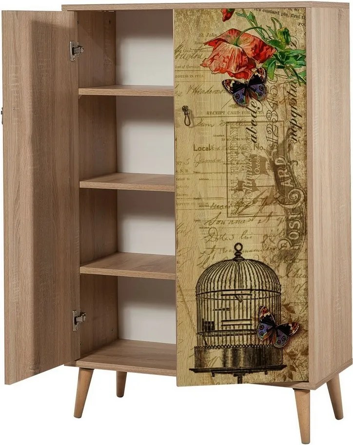 Szafka Mega Sonoma Oak Roses