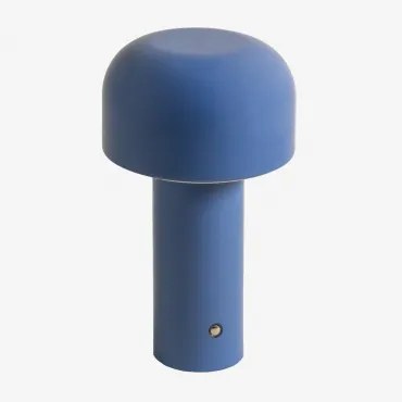 Bezprzewodowa Lampa Stołowa Led Z Żelaza Loentia Niebieski Ken - Sklum