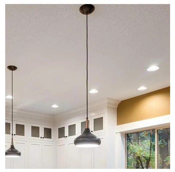 Feiss FE-BESO-P-M-DBZ -Lampa wisząca na przewodzie BESO 1xE27/60W/230V śr.25,4cm czarna/miedziana