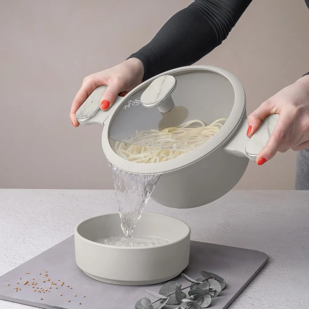 BerlingerHaus Zestaw naczyń z powłoką tytanową Sahara Marble, 10 szt.