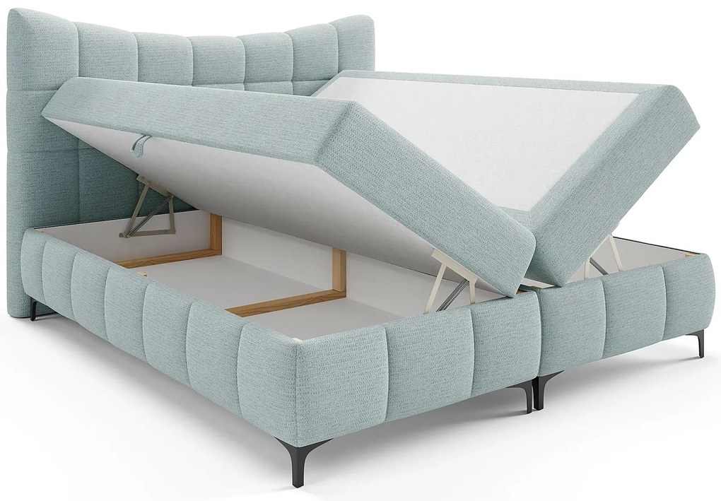 Błękitne pikowane łóżko kontynentalne 5 rozmiarów G9-A56