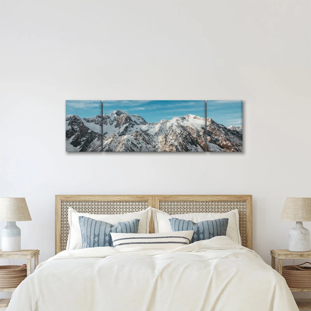 Obraz ośnieżonych szczytów, Fiordland (170x50 cm)