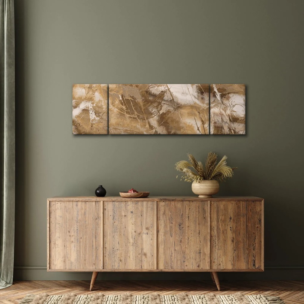 Obraz - Brązowa abstrakcja (170x50 cm)