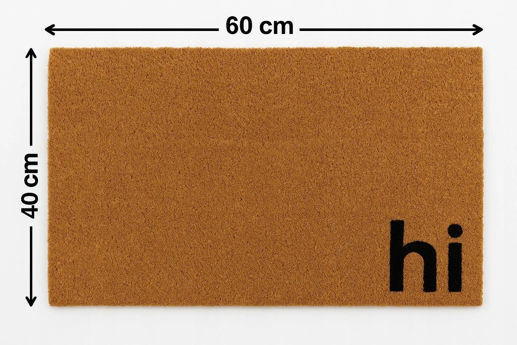 Wycieraczka kokosowa 40x60 cm HI naturalna antypoślizgowa do domu sklepu