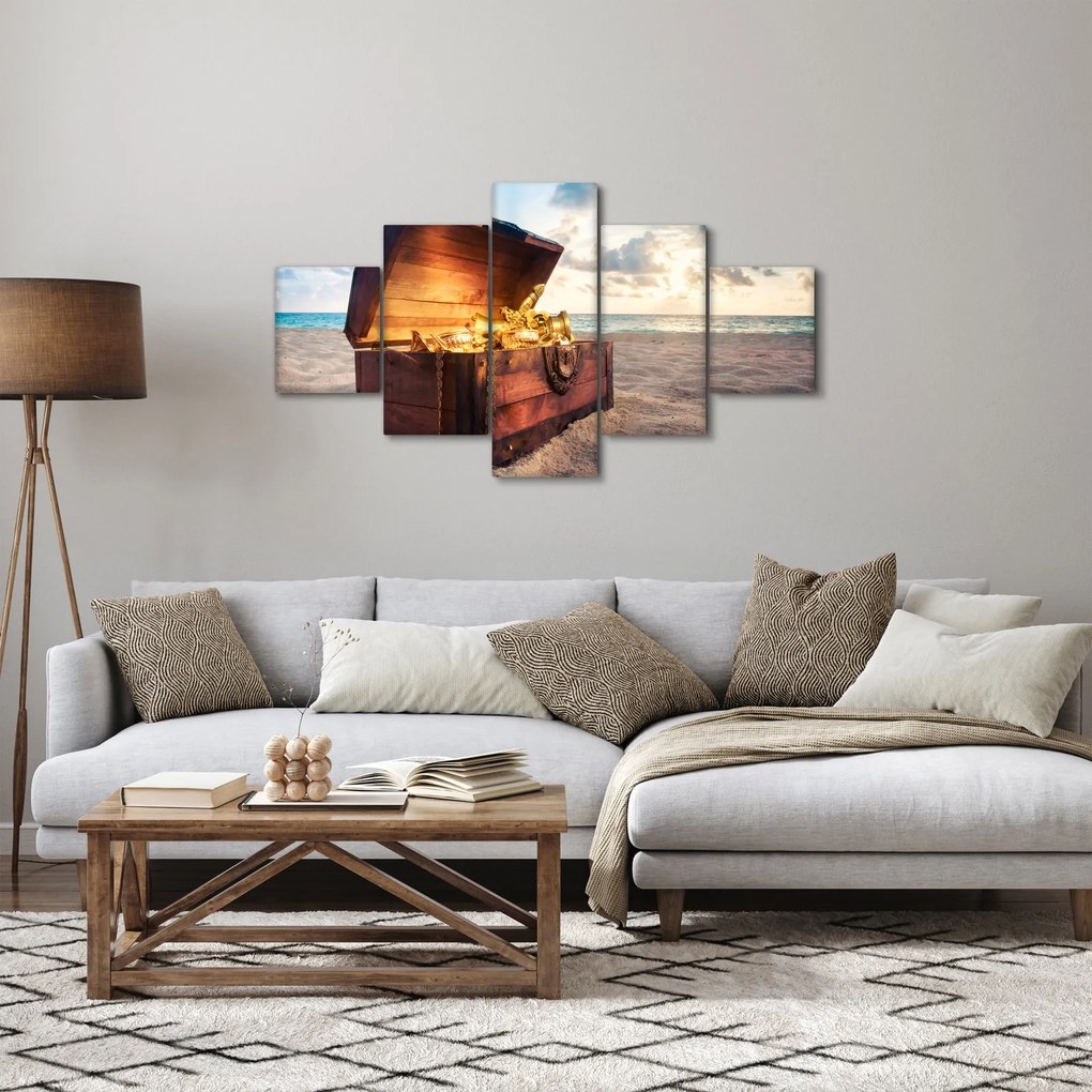 Obraz - Skarb na plaży (125x70 cm)