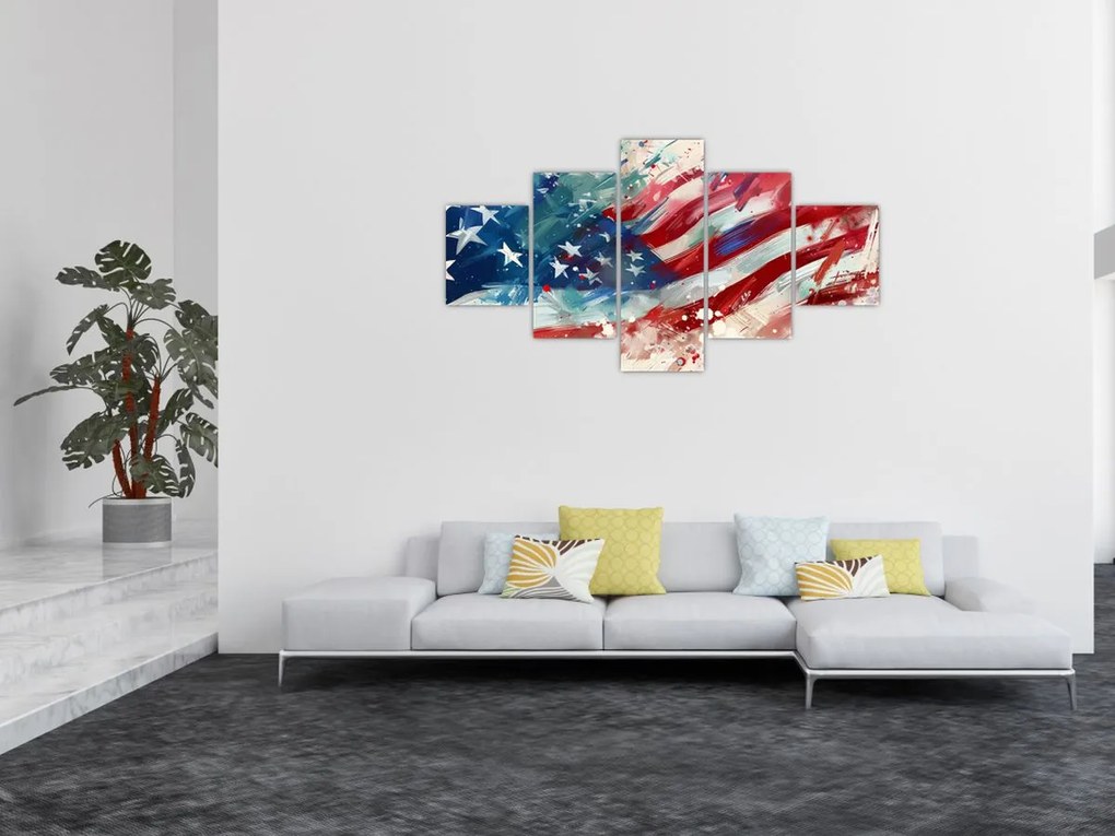 Obraz - Flaga USA (125x70 cm)