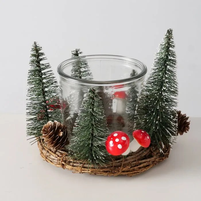 Świąteczny świecznik stroik FAIRYTALE, wys. 13,9 cm