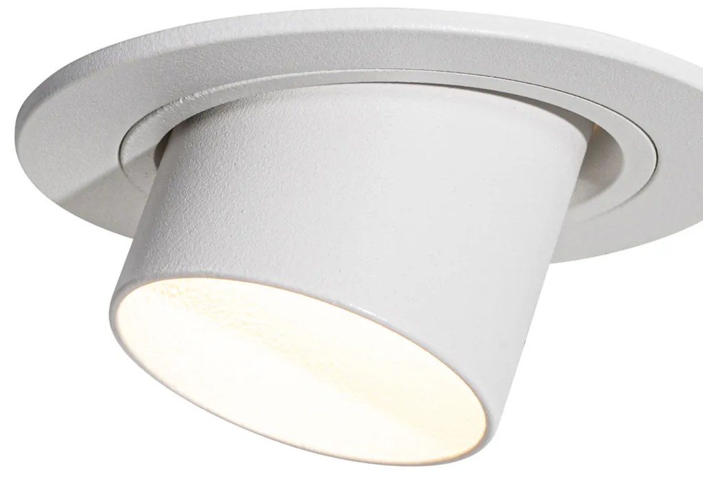 Zestaw 6 reflektorów wpuszczanych biały GU10 35mm okrągłe z możliwością przechylania - Installa Nowoczesny Oswietlenie wewnetrzne