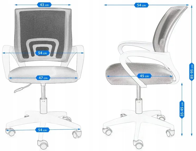 Czarne Ergonomiczne Krzesło Obrotowe Do Biurka K0-K70