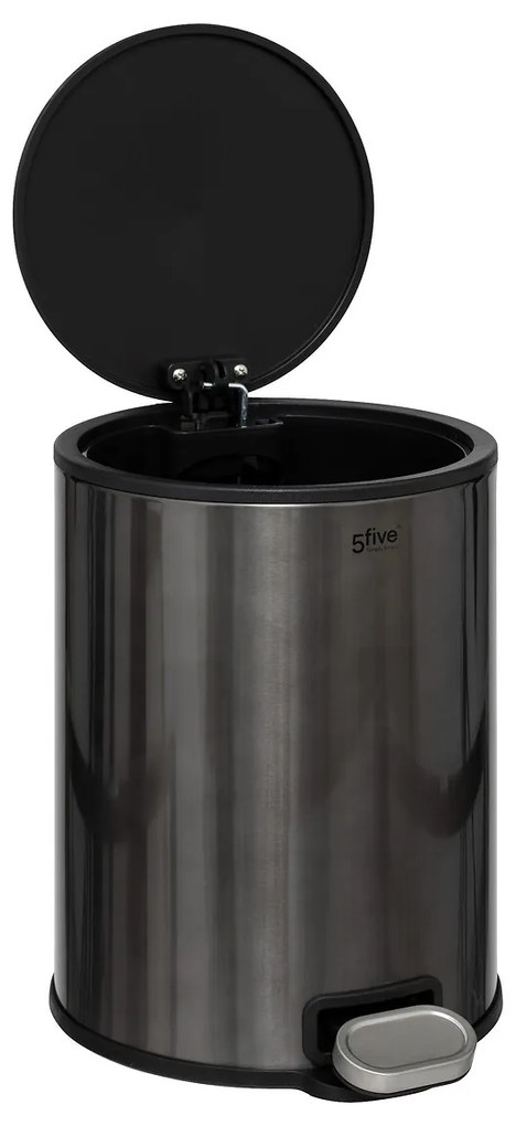 Stalowy kosz na śmieci DELTA, 6 l
