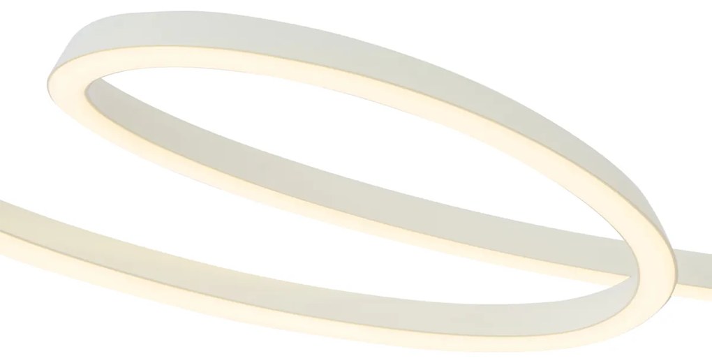 Skandynawska lampa wisząca beżowa 110 cm z LED z 3-stopniową regulacją ściemniania - Circuit