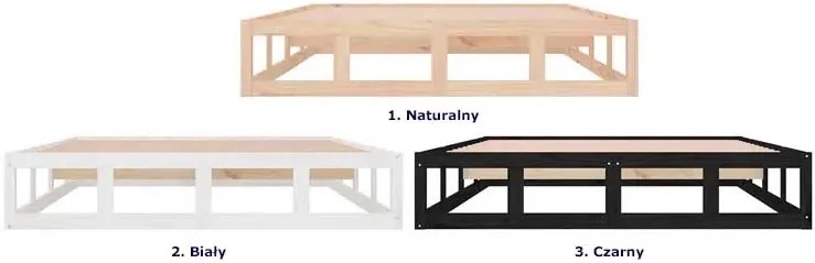 Dwuosobowe łóżko z naturalnej sosny 160x200 - Rixo 6X