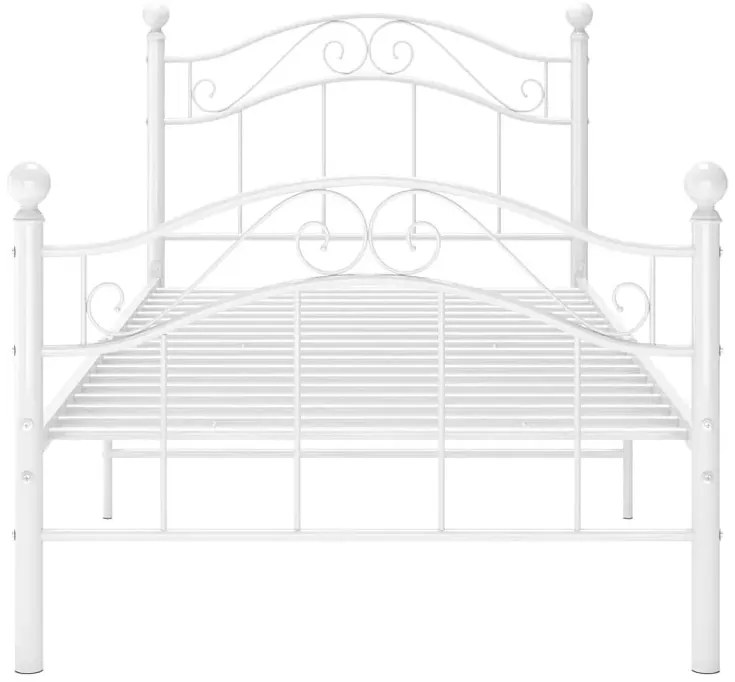 Białe loftowe łóżko z metalu 100x200 cm C0-Z90