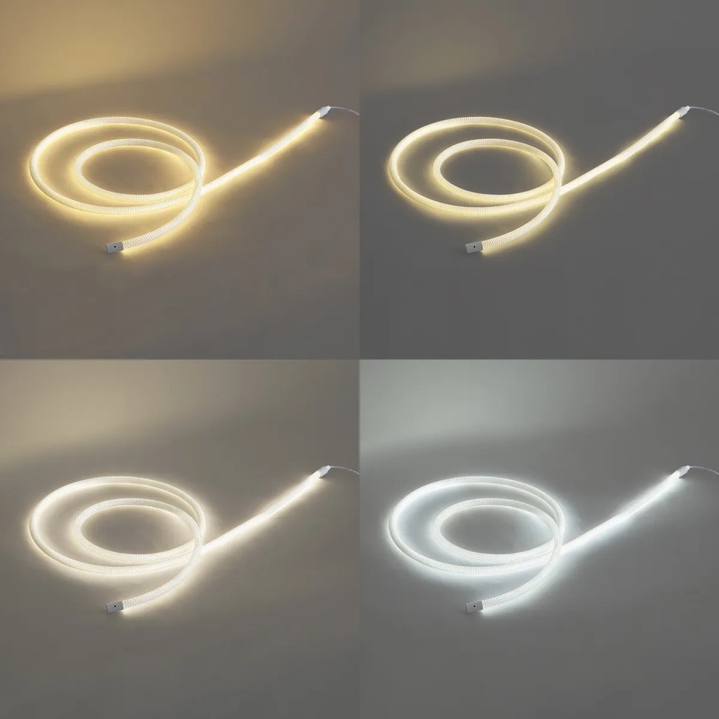 Białe lampki sznurkowe z wtyczką 3m z możliwością ściemniania LED w Kelwinach IP44 - Ropy