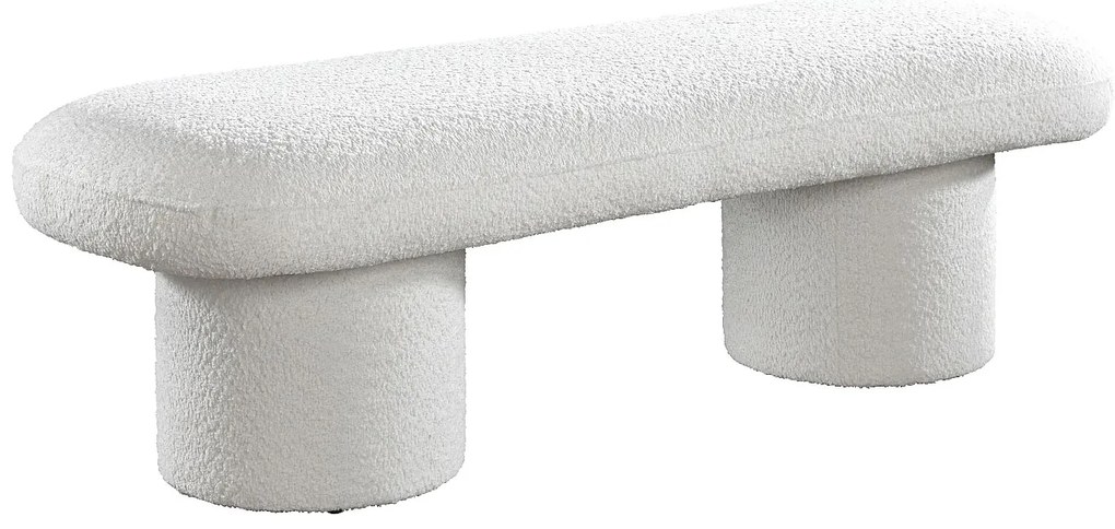 Ławka z bukli - Biały - CONOMO